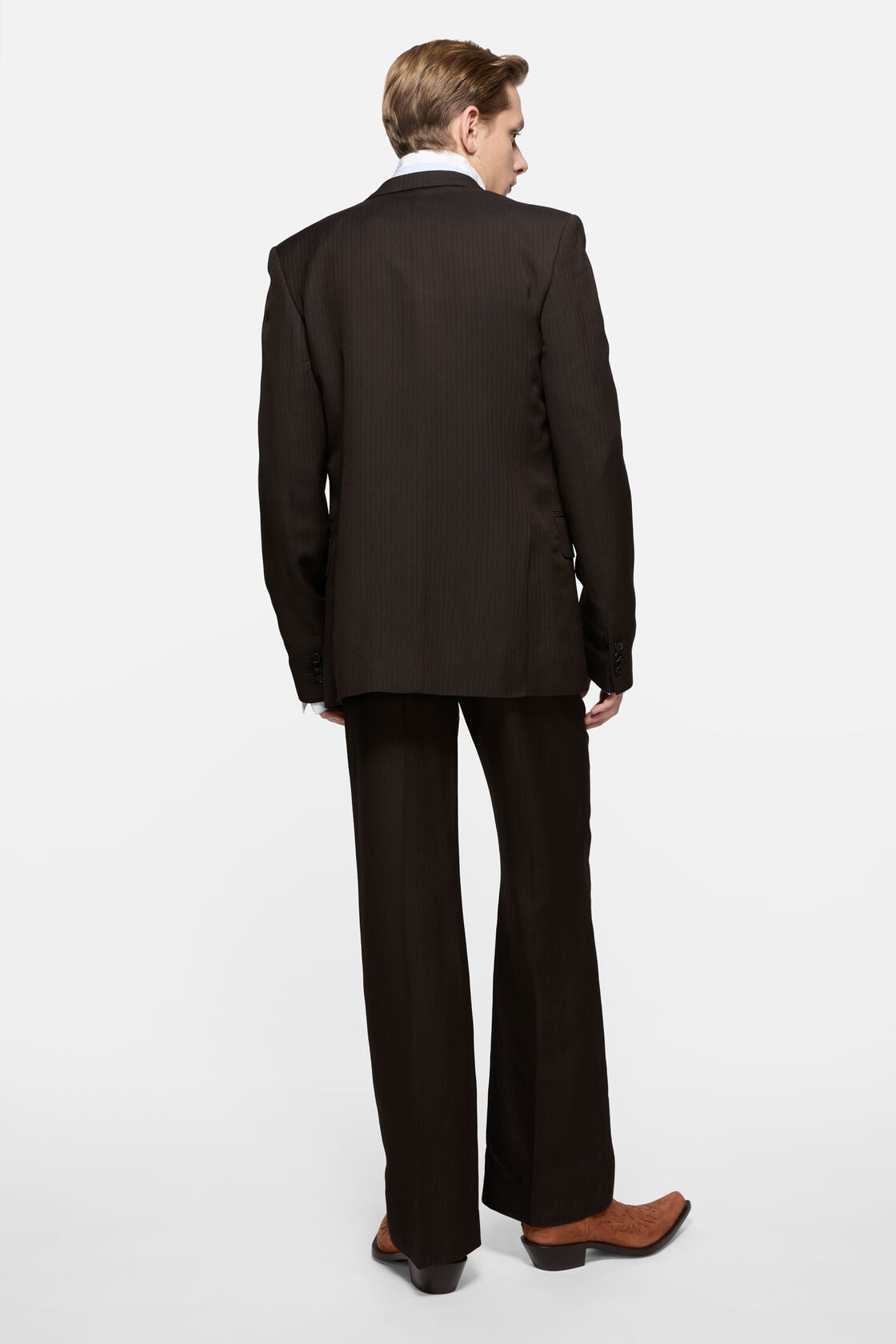 Double-breasted suit jacket - Chocolate brown