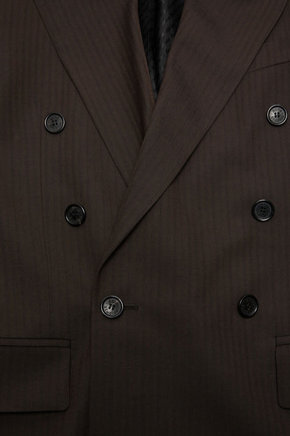 Double-breasted suit jacket - Chocolate brown