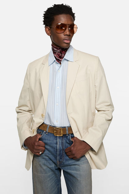 Single-breasted suit jacket - Light beige