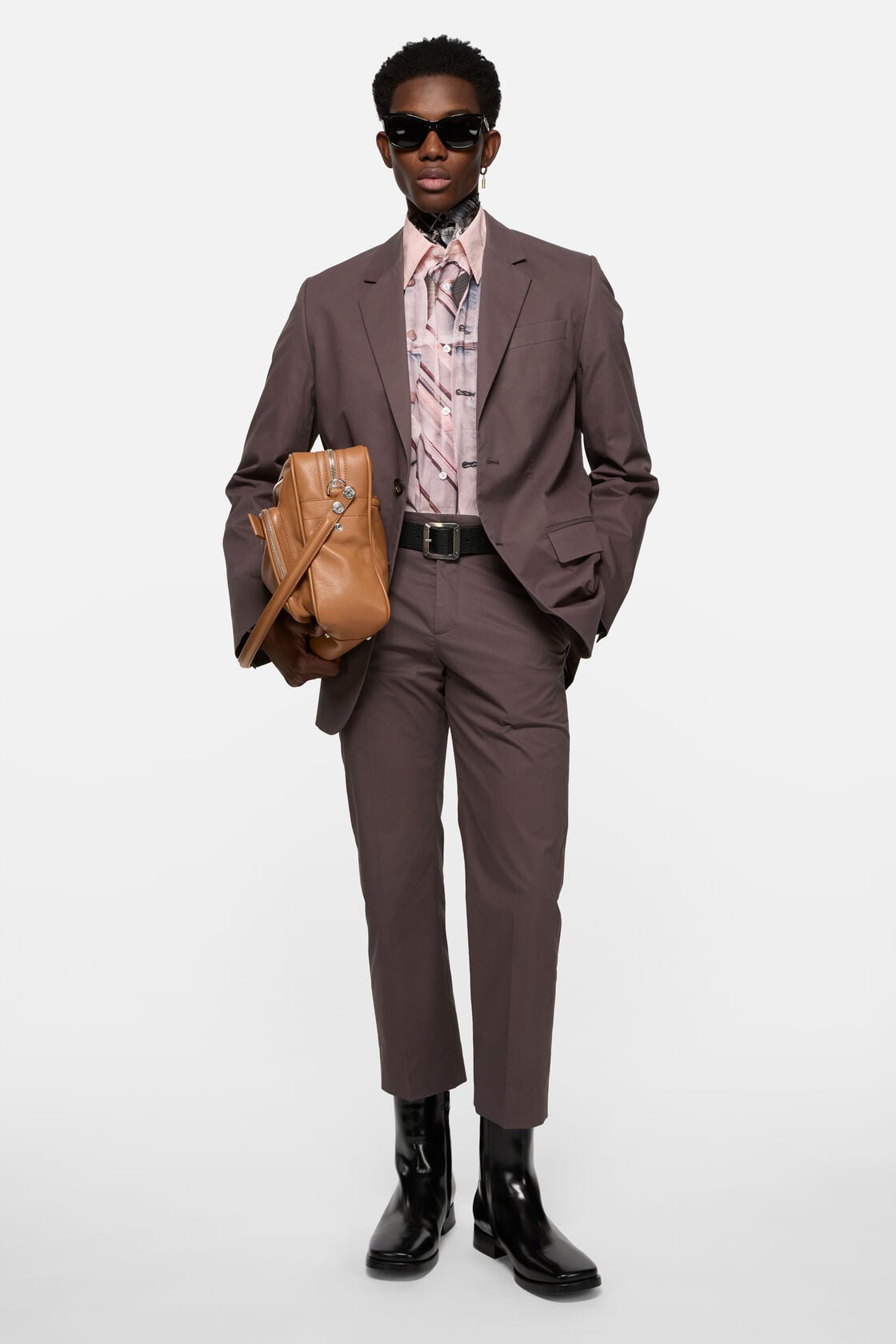 Single-breasted suit jacket - Faded purple