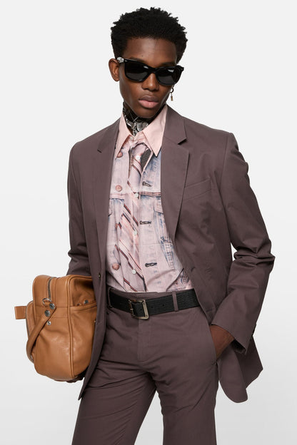 Single-breasted suit jacket - Faded purple