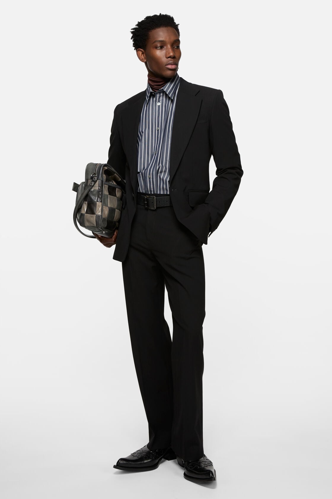 Fitted suit jacket - Black