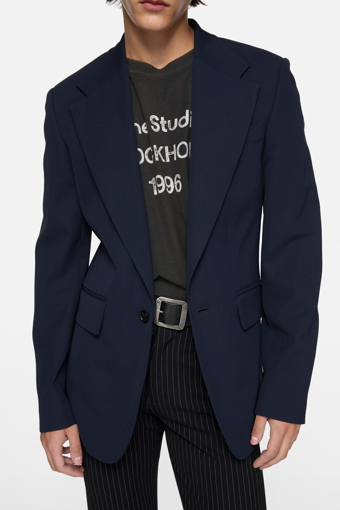 Fitted suit jacket - Navy