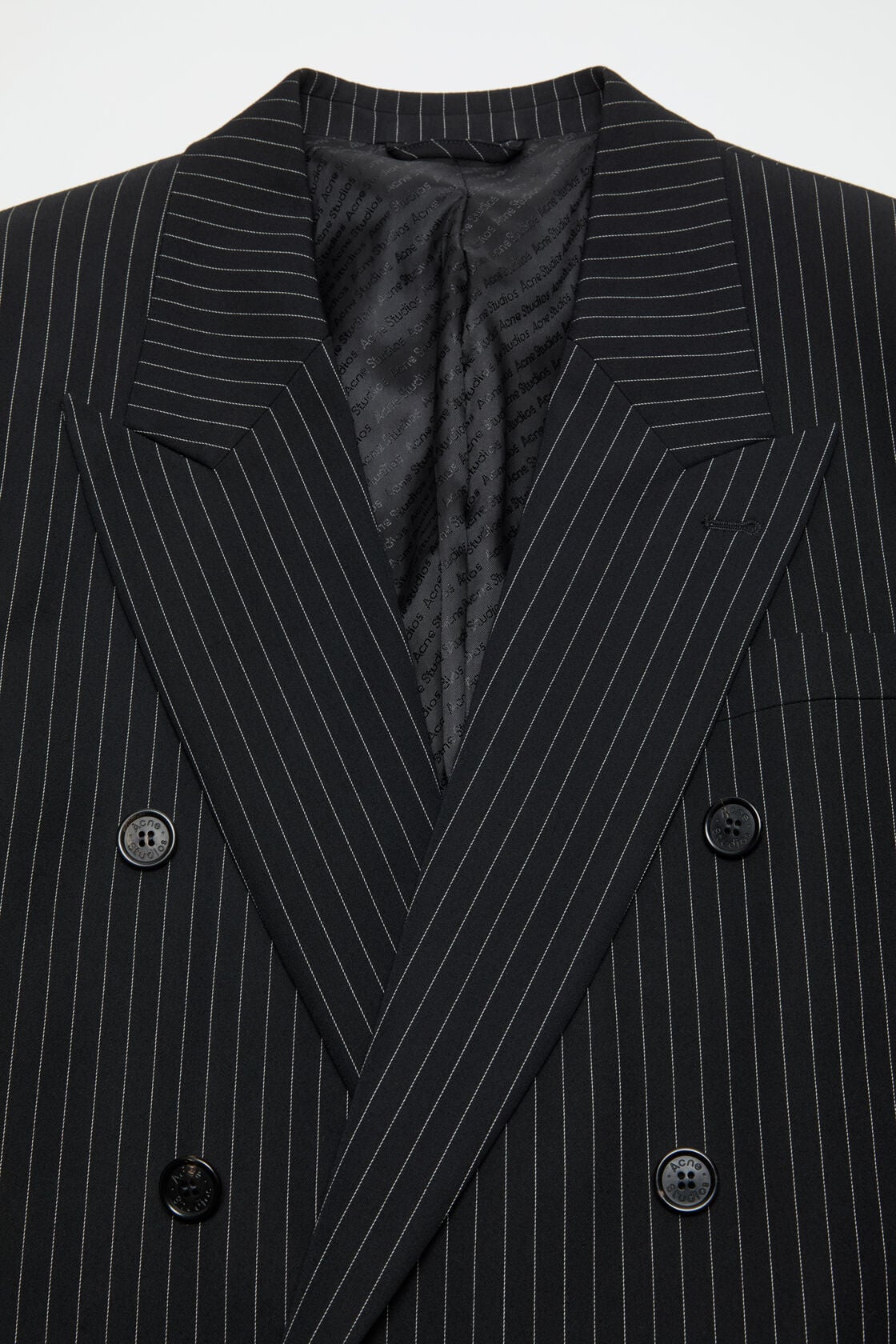 Double-breasted suit jacket - Navy/white