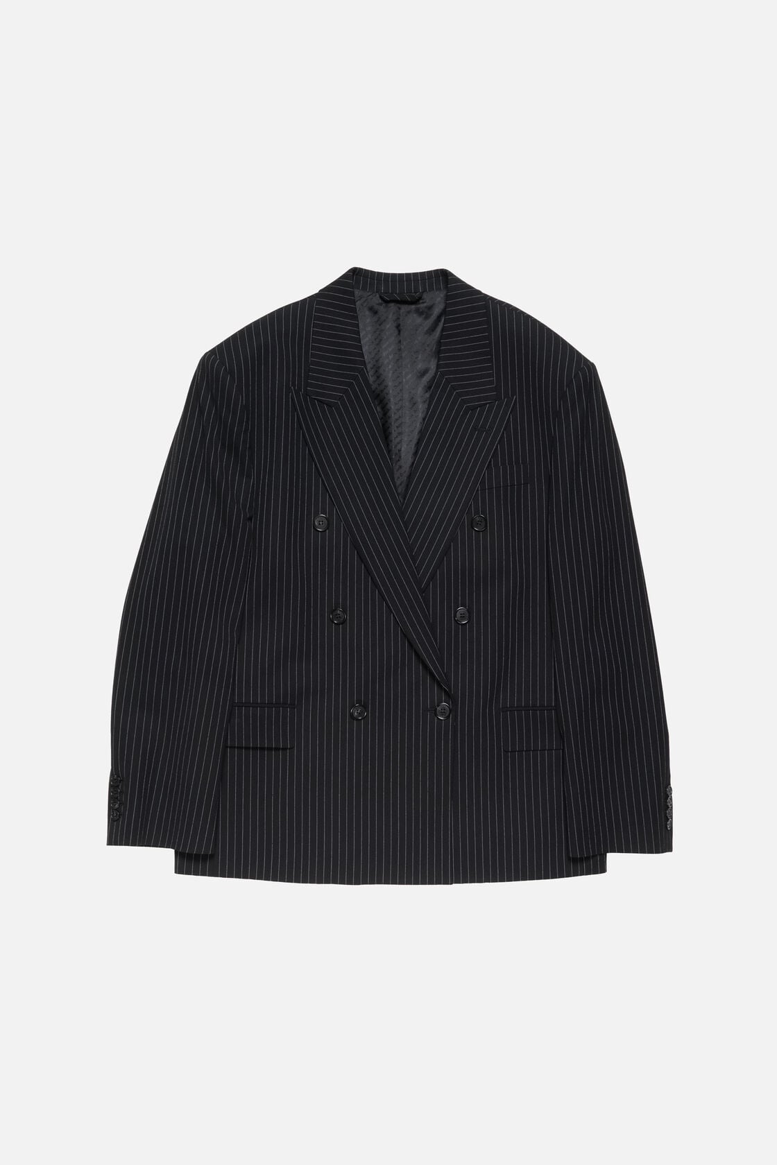 Double-breasted suit jacket - Navy/white