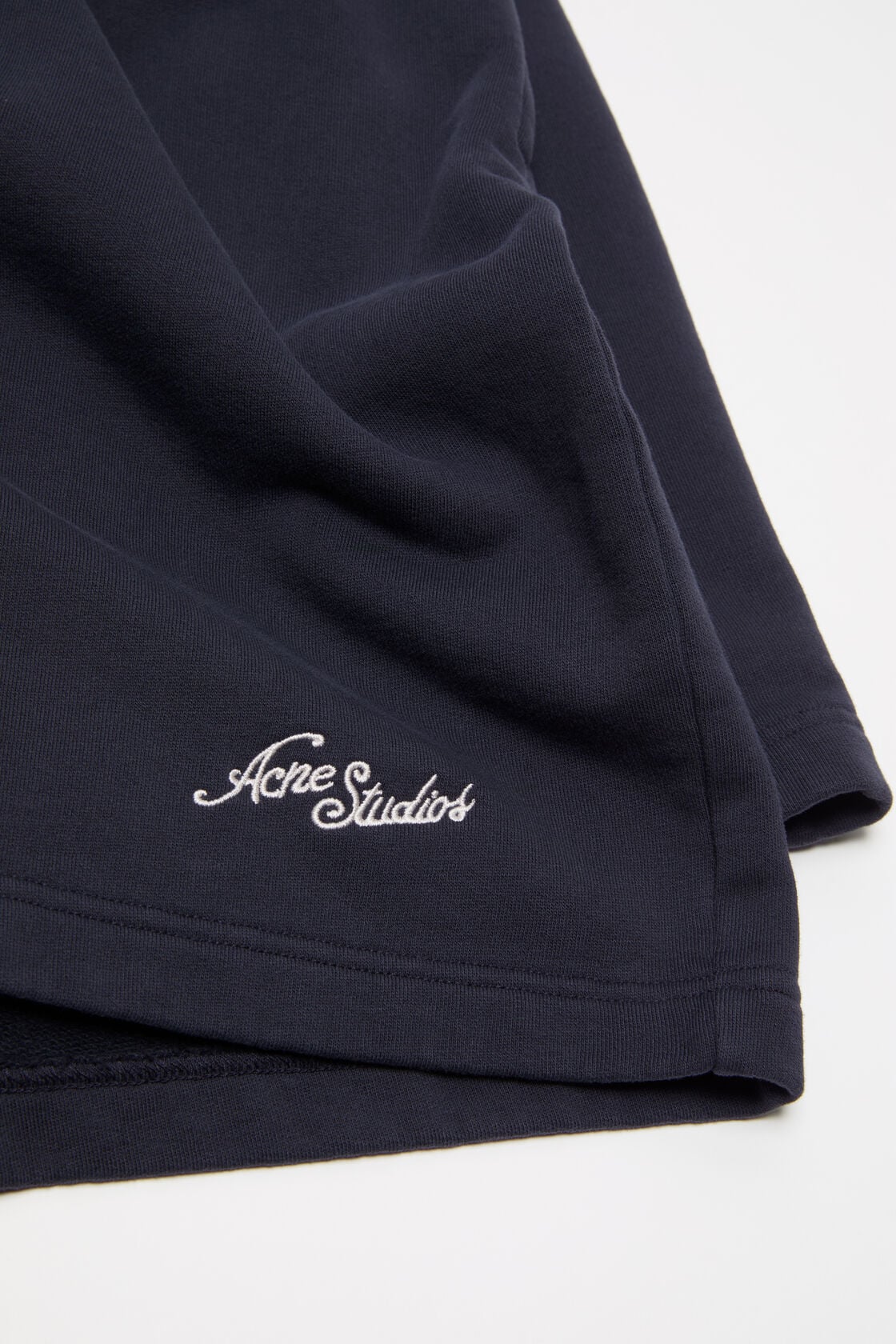 Fleece shorts with logo - Dark navy