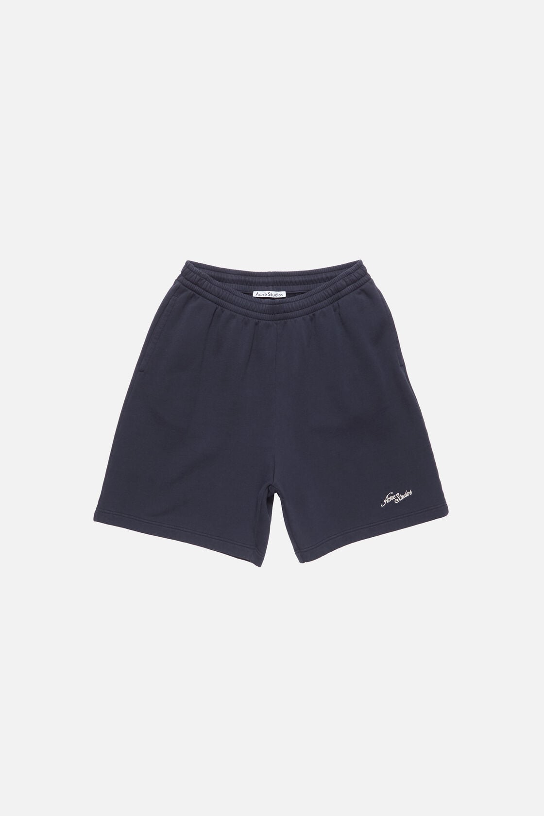 Fleece shorts with logo - Dark navy