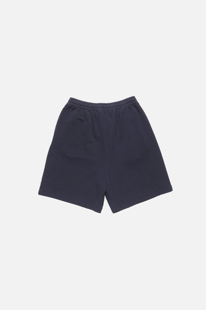 Fleece shorts with logo - Dark navy