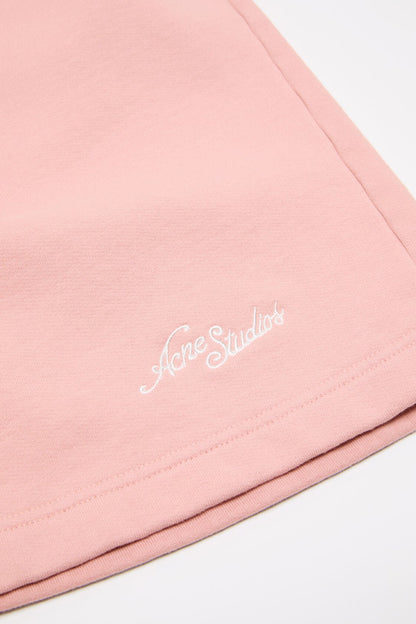 Fleece shorts with logo - Faded pink