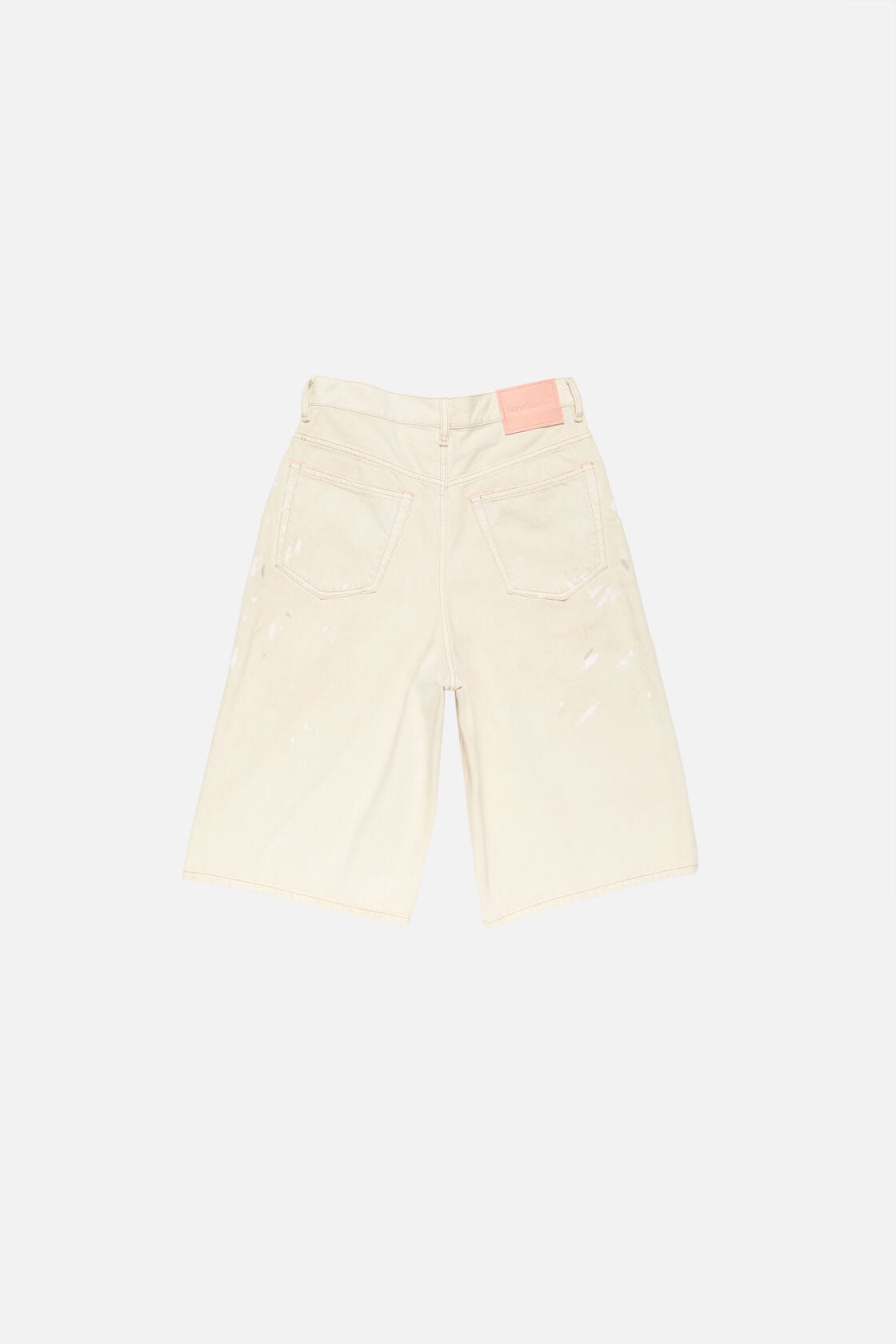Distressed denim shorts - White