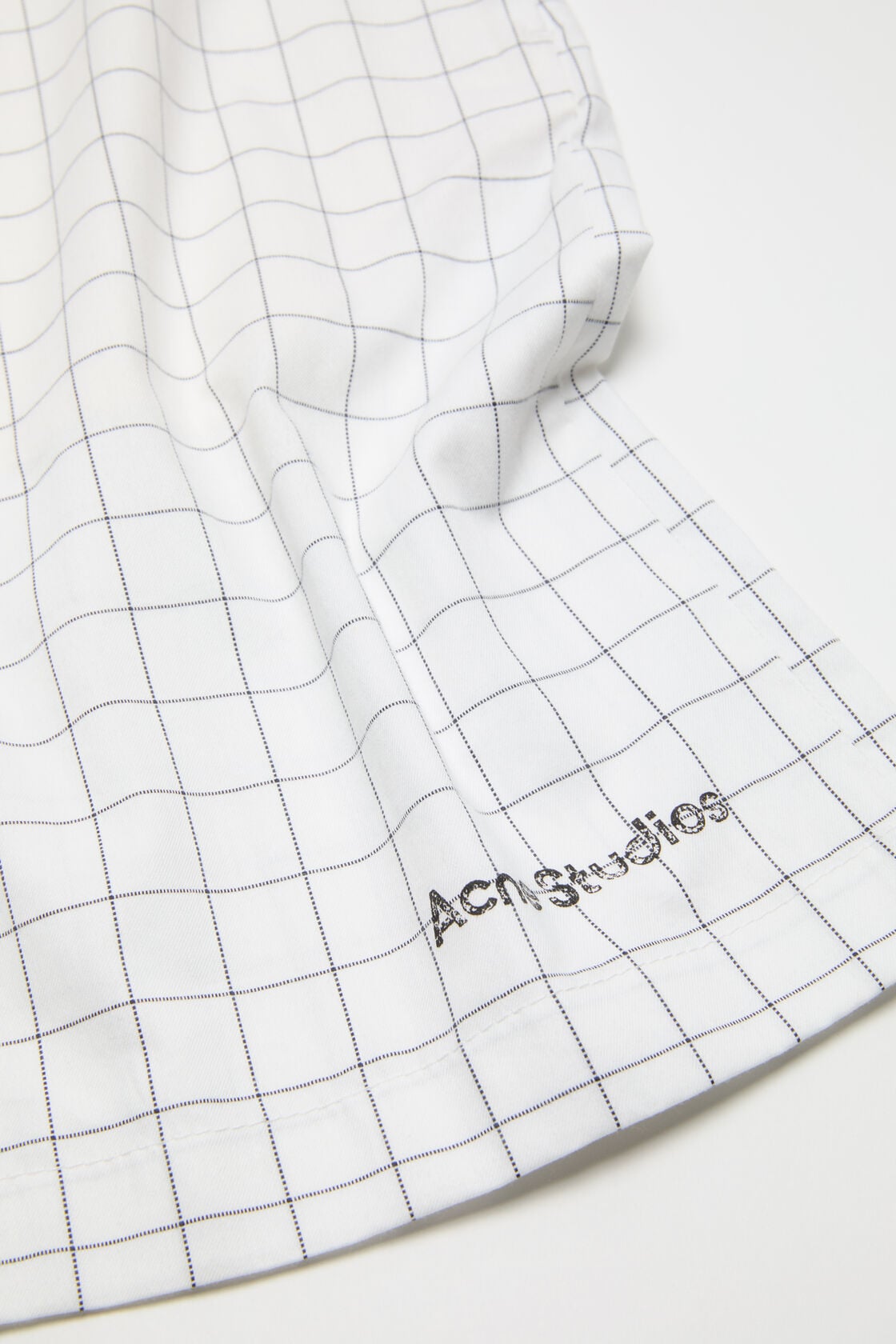 Casual check shorts - White/black