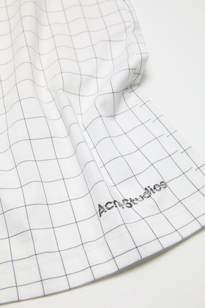 Casual check shorts - White/black