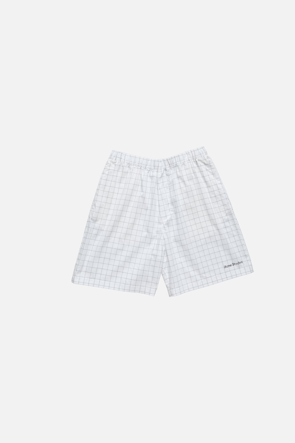 Casual check shorts - White/black