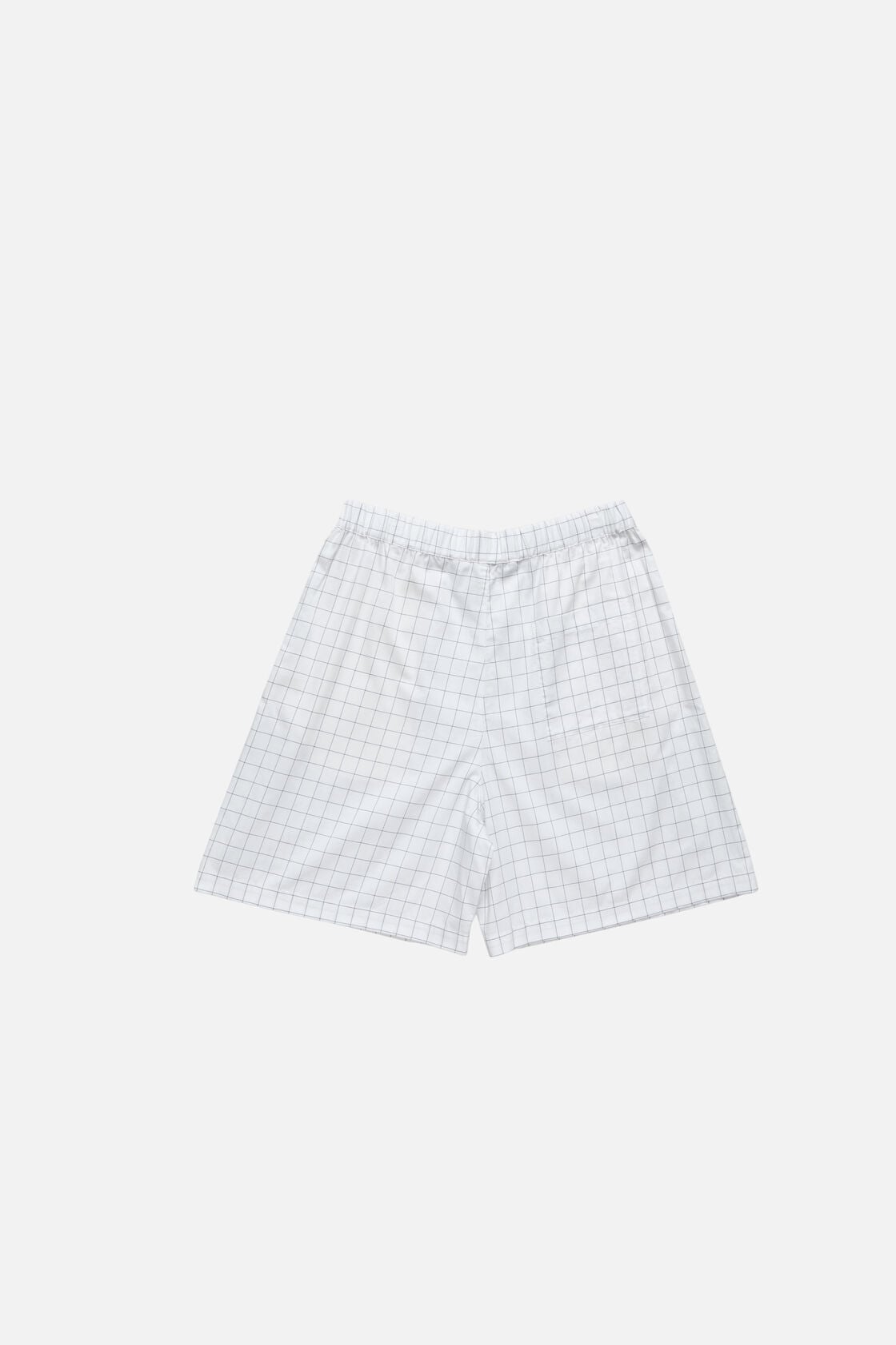 Casual check shorts - White/black