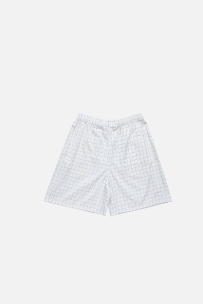 Casual check shorts - White/black