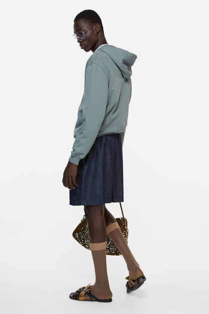 Casual denim shorts - Mid blue