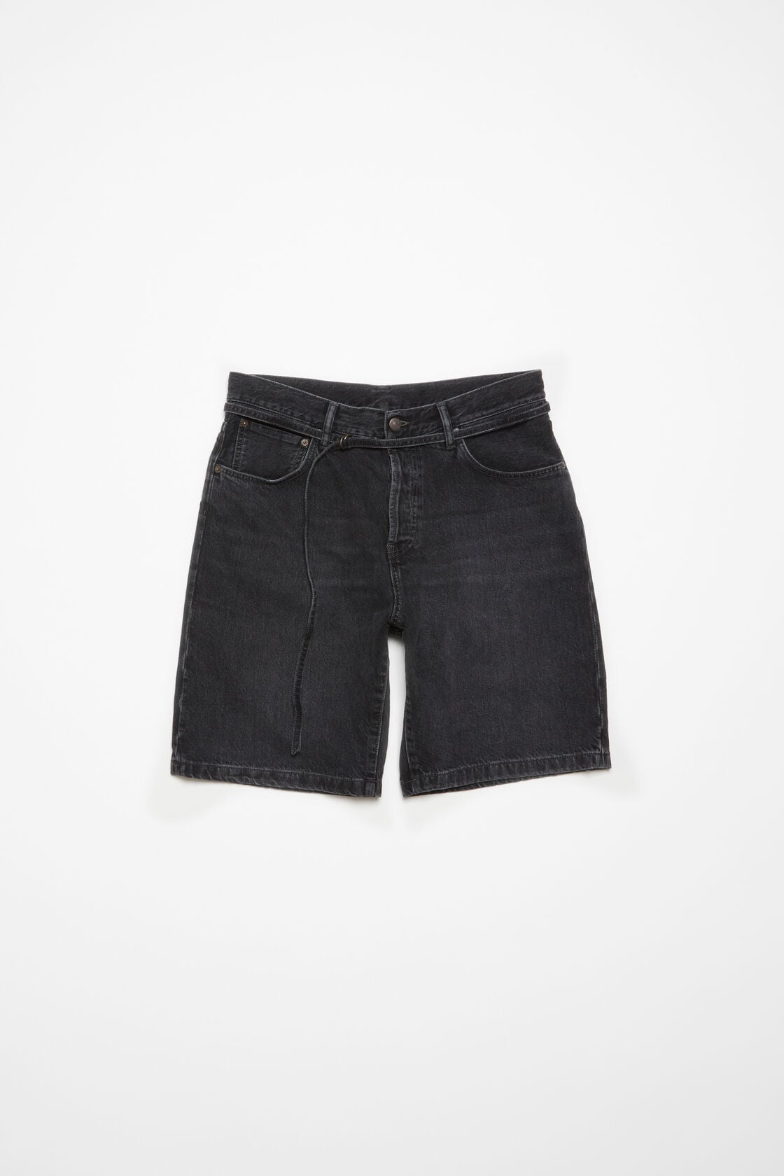 Loose fit denim shorts - Black