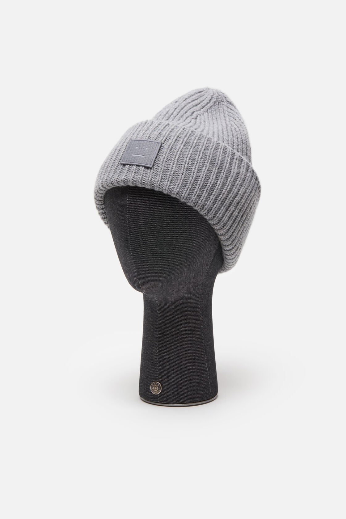 Large face logo beanie - Light Grey Melange