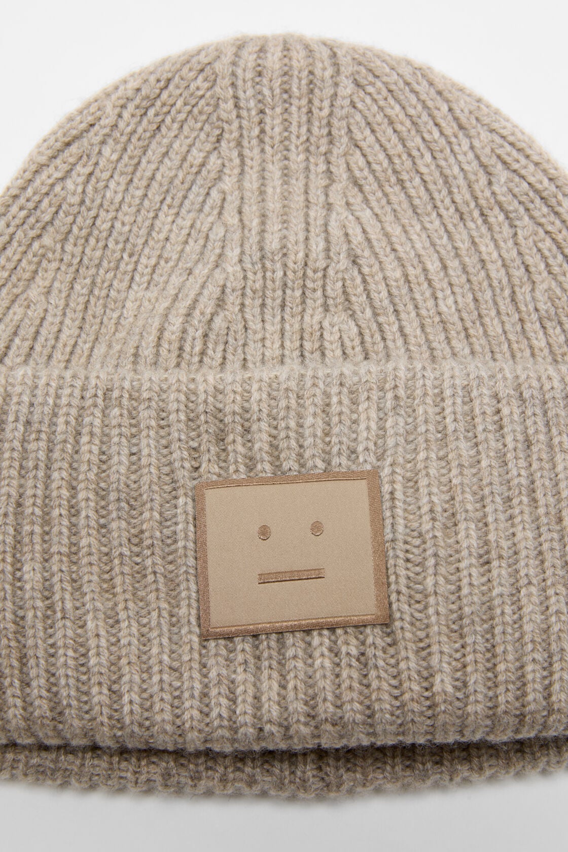 Face logo beanie - Yak - Greige melange