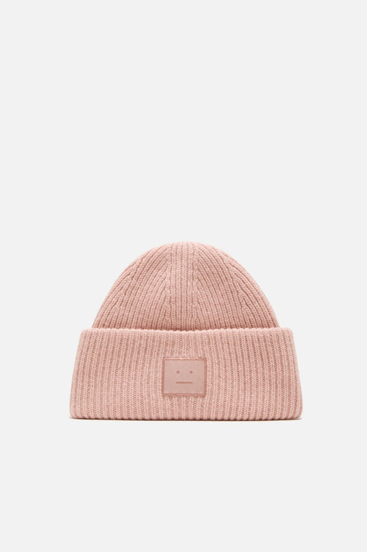 Face logo beanie - Yak - Dirty pink