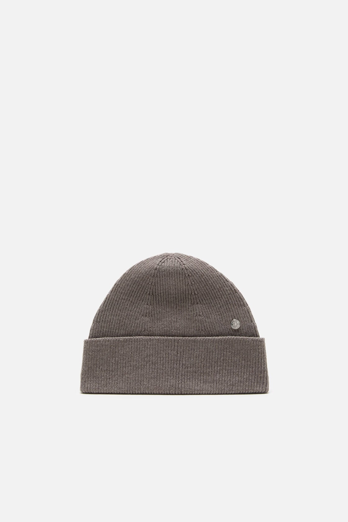 Wool beanie with rivet - Warm Grey Melange