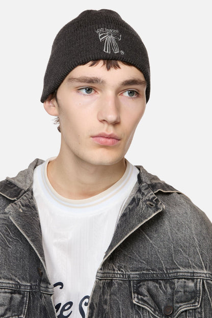 Merino wool beanie - Anthracite grey