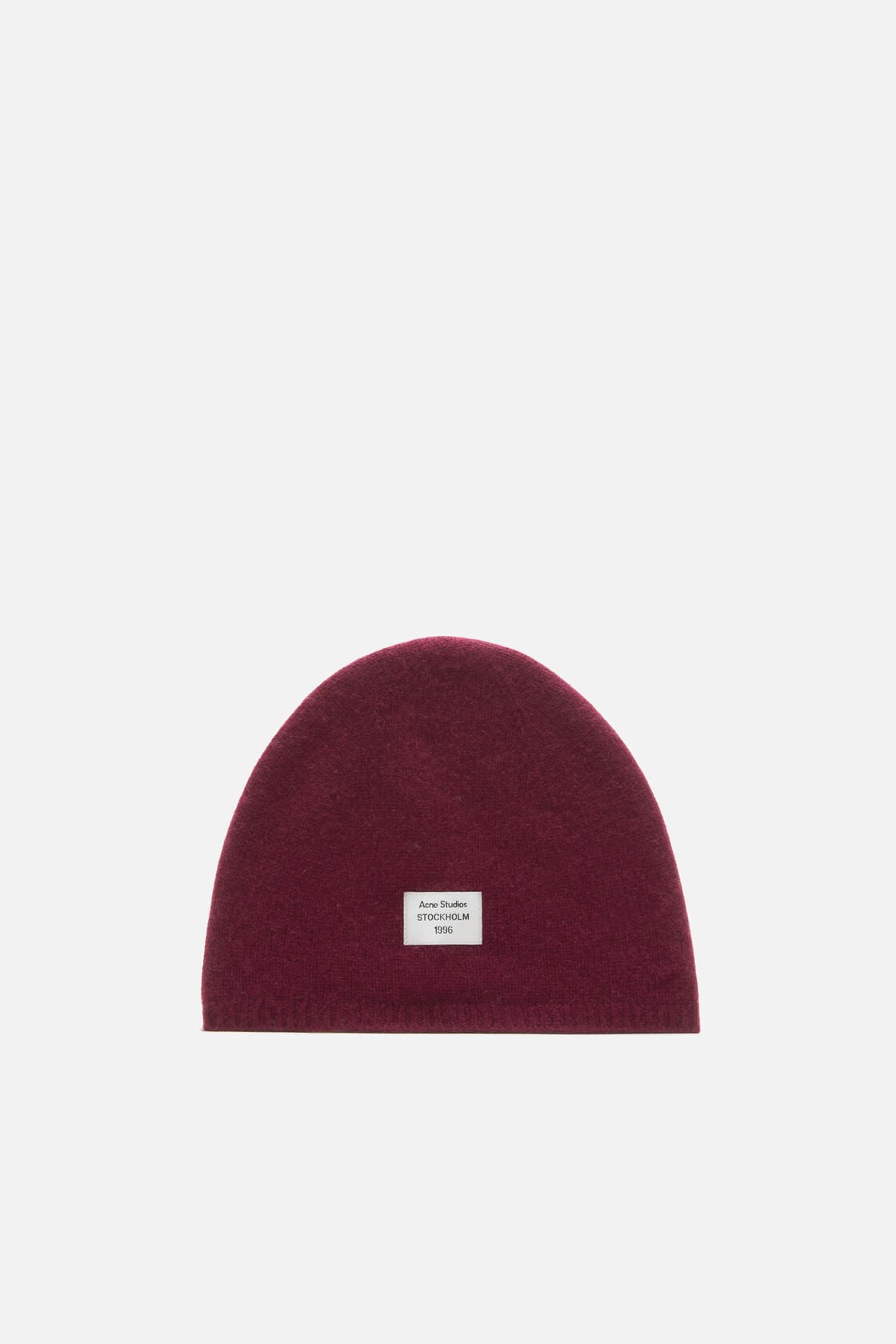Cashmere beanie with logo - Dark red