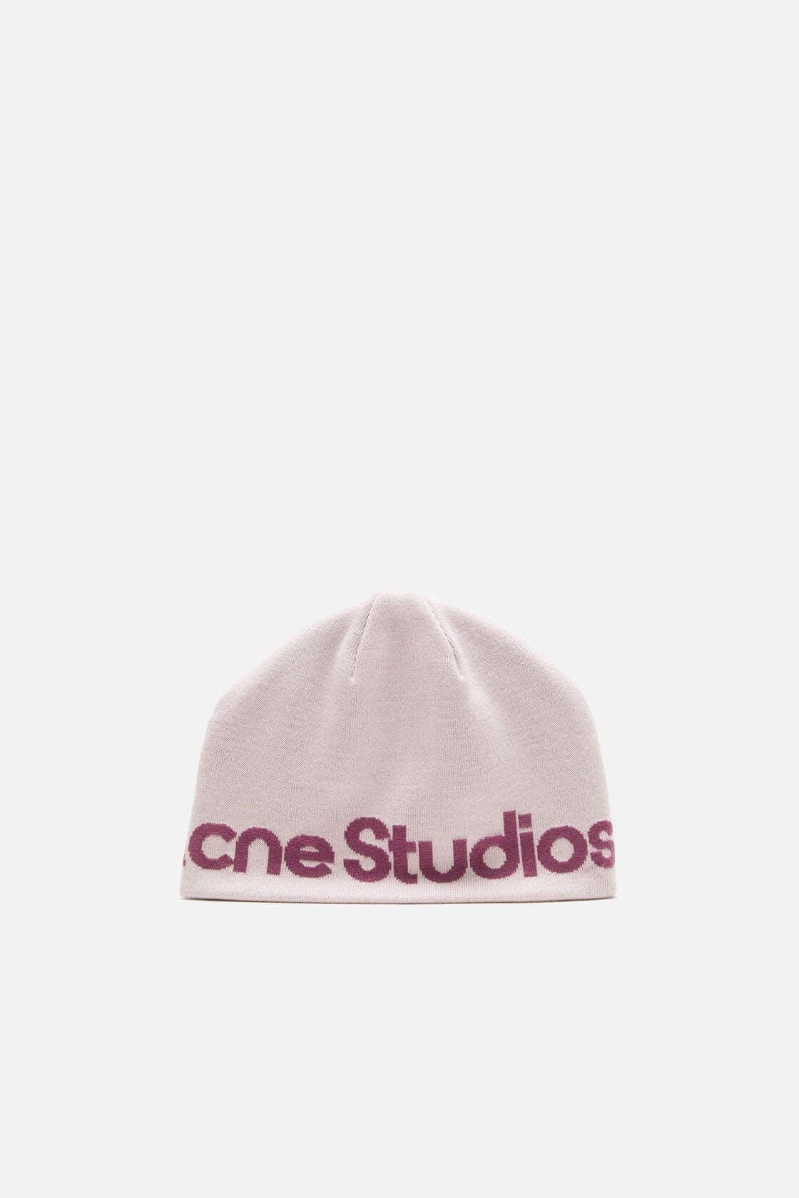 Wool knit beanie - Pink/purple