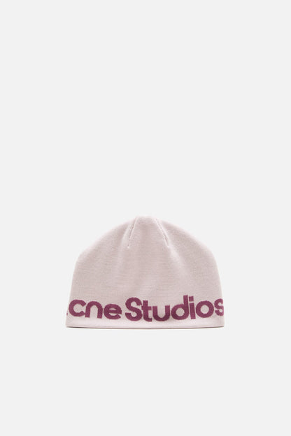 Wool knit beanie - Pink/purple