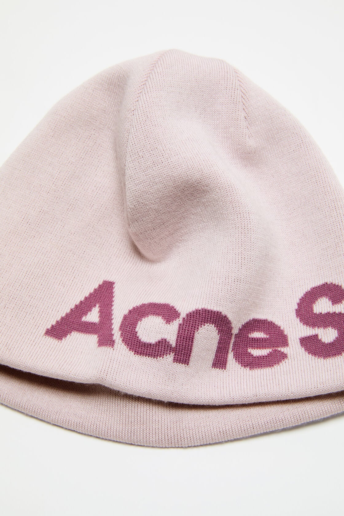 Wool knit beanie - Pink/purple