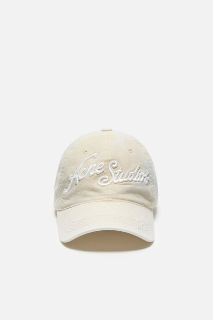 Embroidered logo cap - Oat beige