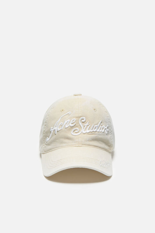 Embroidered logo cap - Oat beige