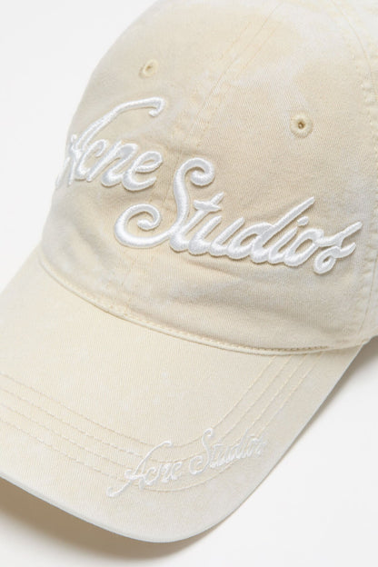 Embroidered logo cap - Oat beige