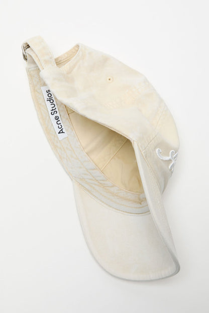Embroidered logo cap - Oat beige