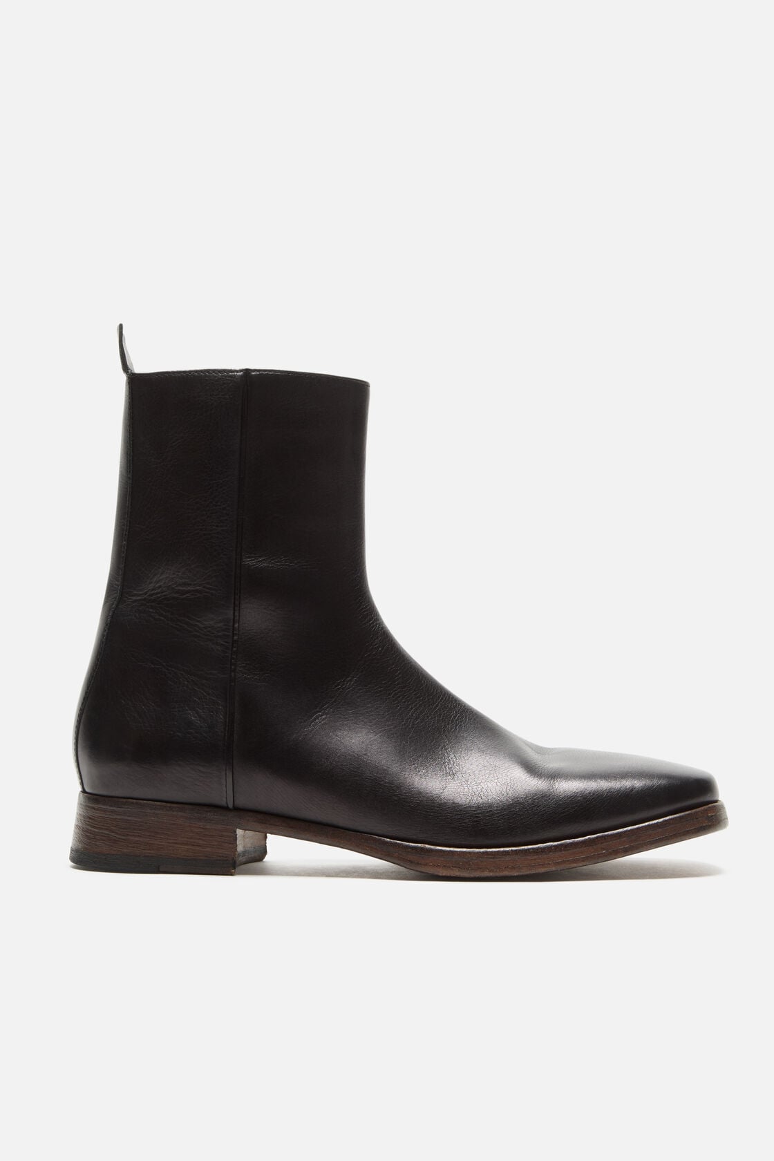 Leather ankle boot - Black