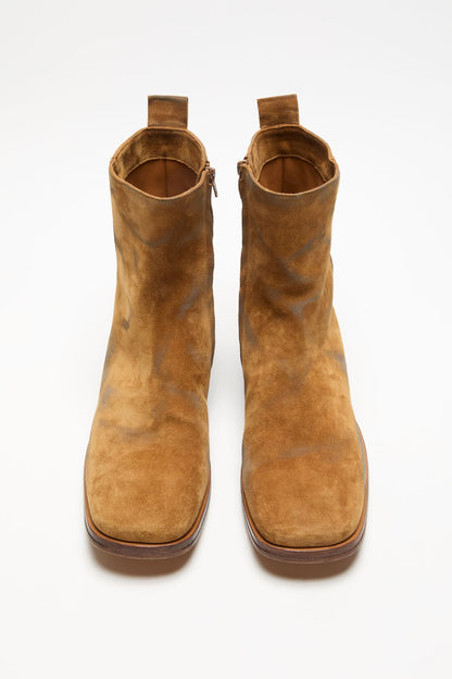 Suede ankle boots - Sand beige