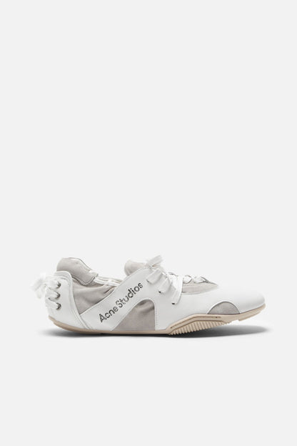 Leather lace-up shoes - White/white
