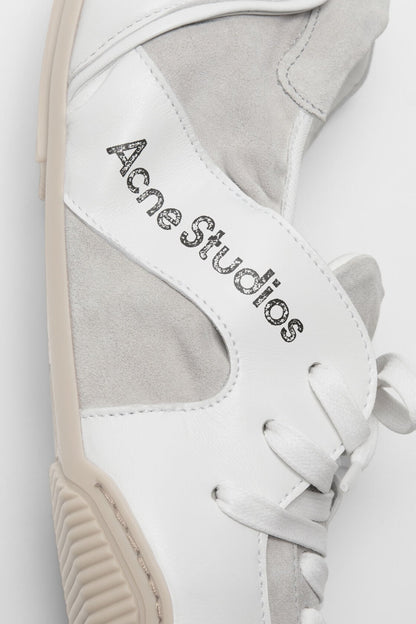 Leather lace-up shoes - White/white