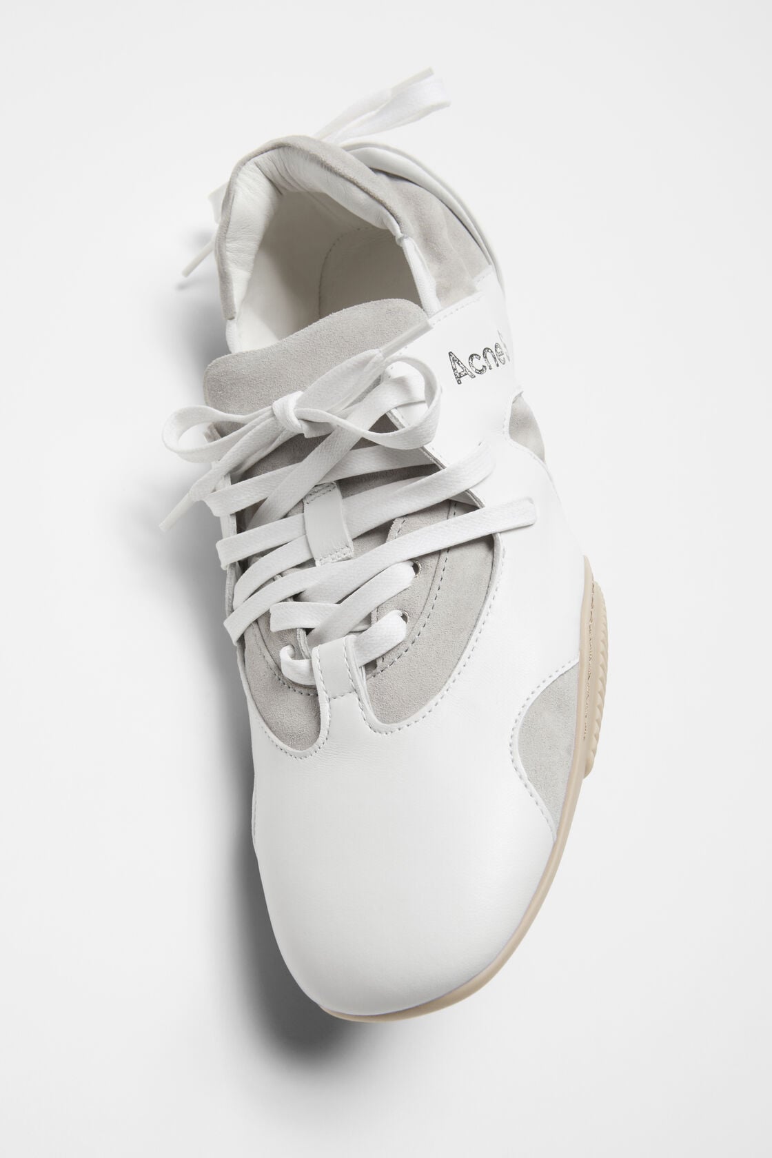 Leather lace-up shoes - White/white