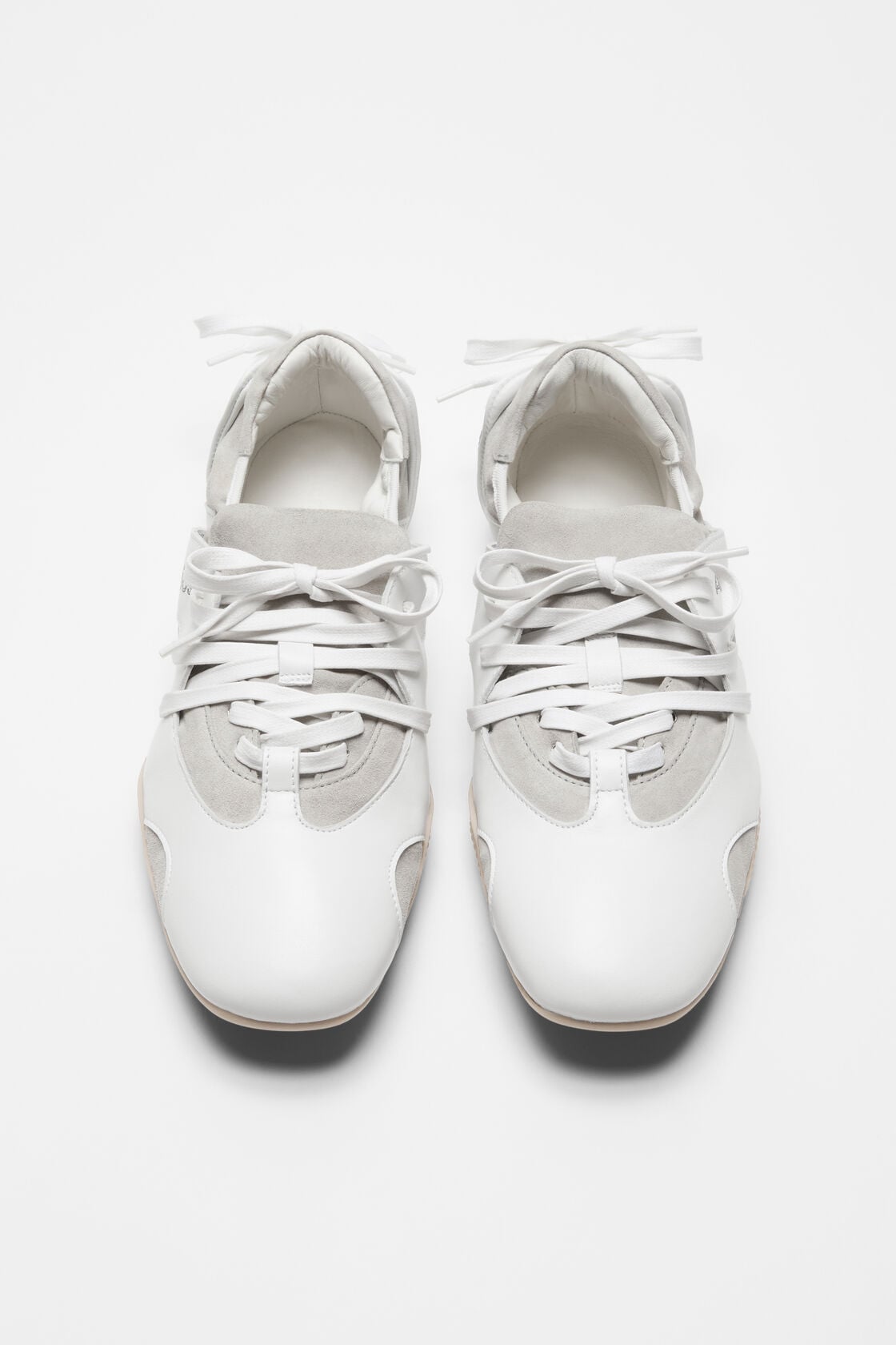 Leather lace-up shoes - White/white
