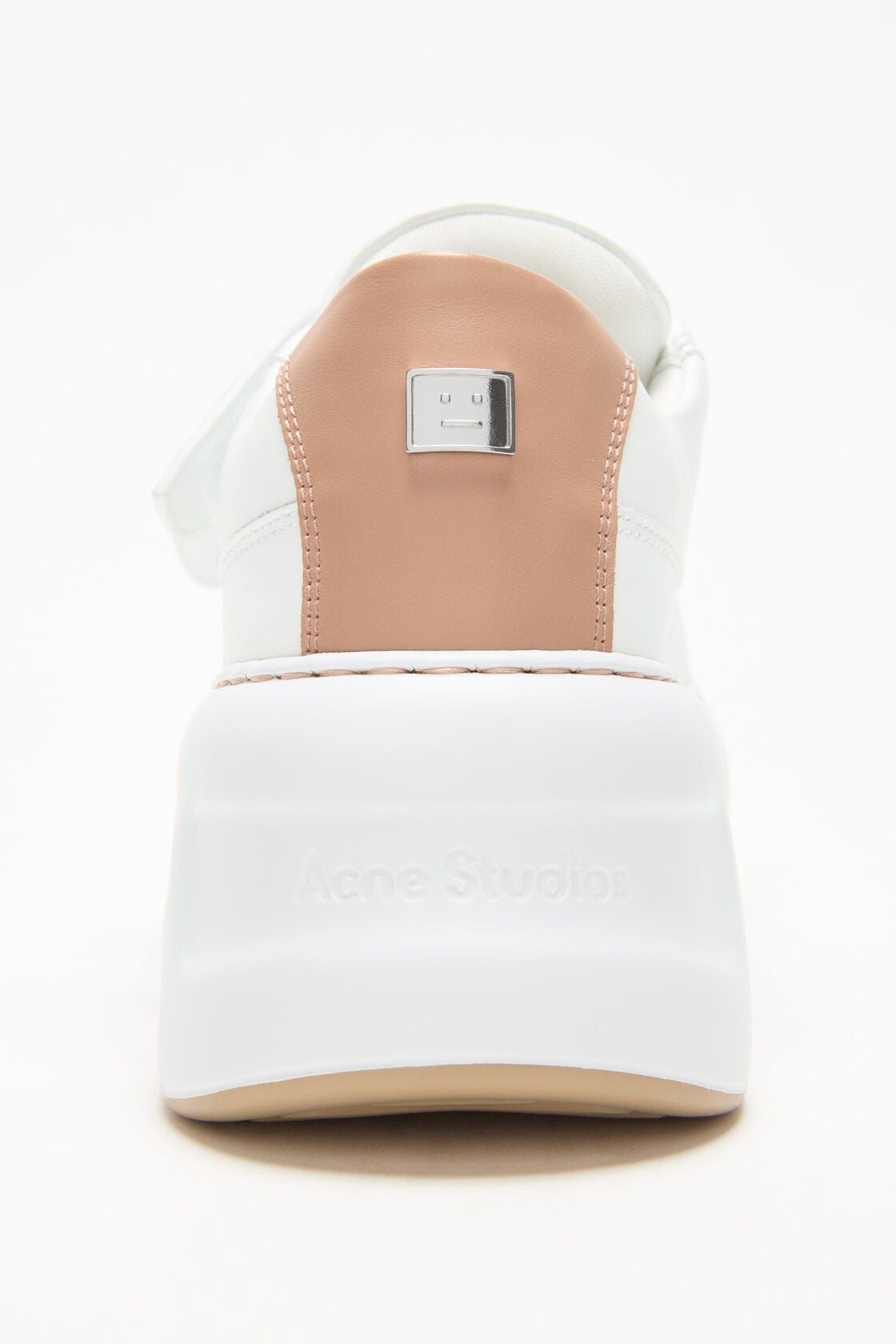 Leather Velcro Sneakers - Sand beige/optic white