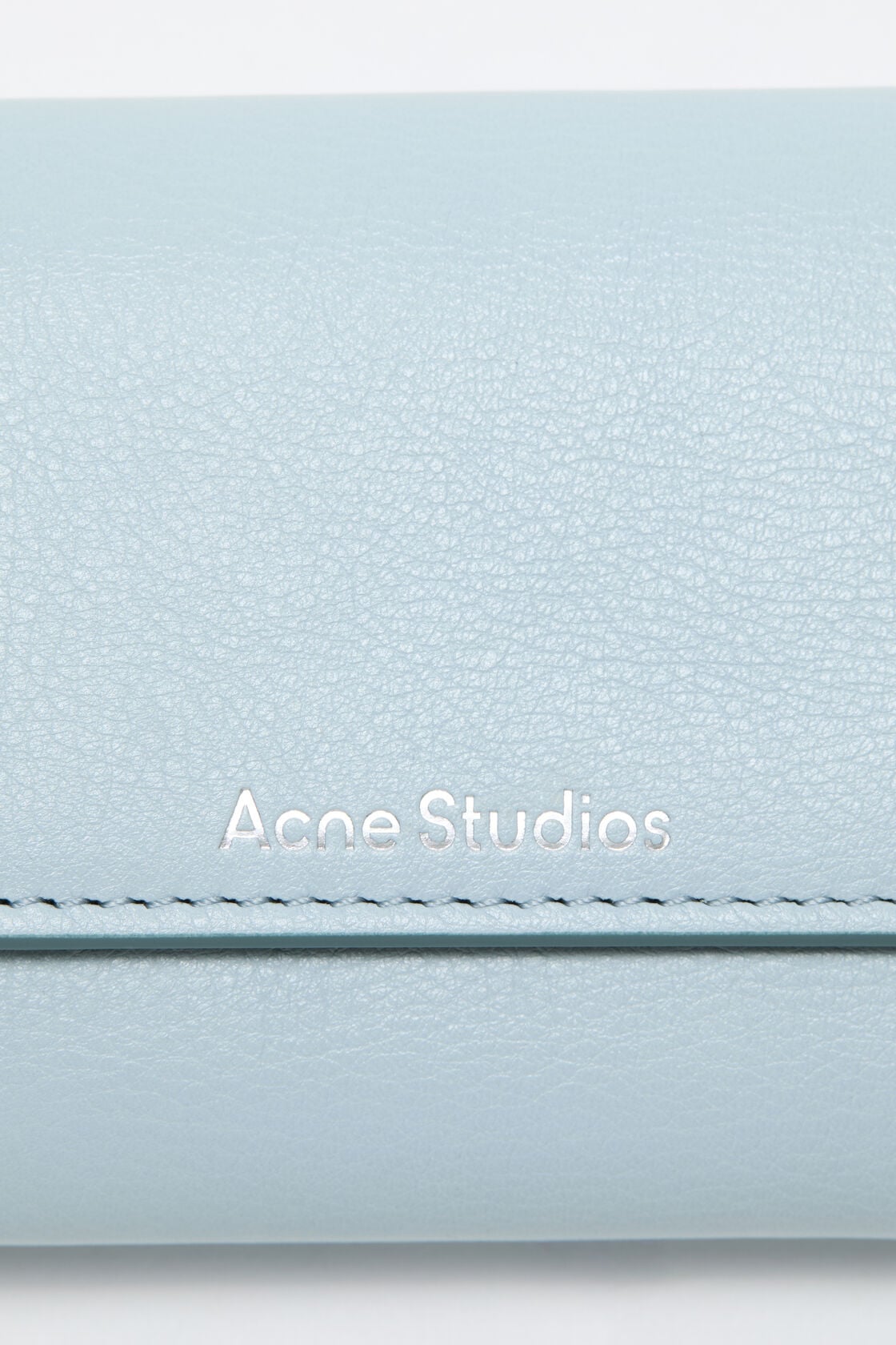 Leather trifold wallet - Dusty blue