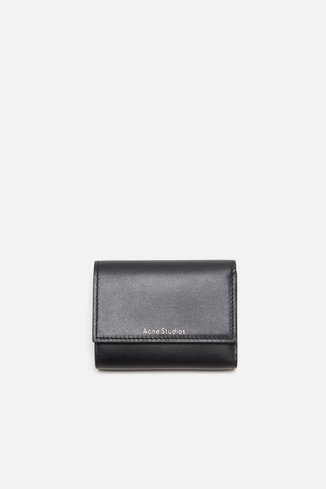 Trifold leather wallet - Black