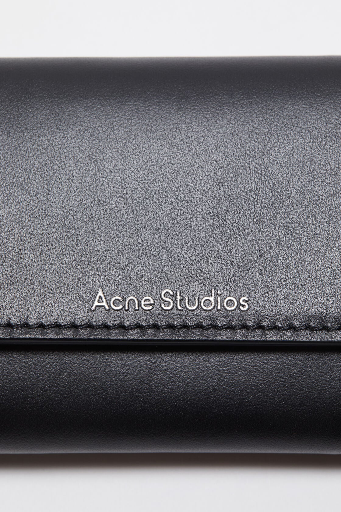 Trifold leather wallet - Black