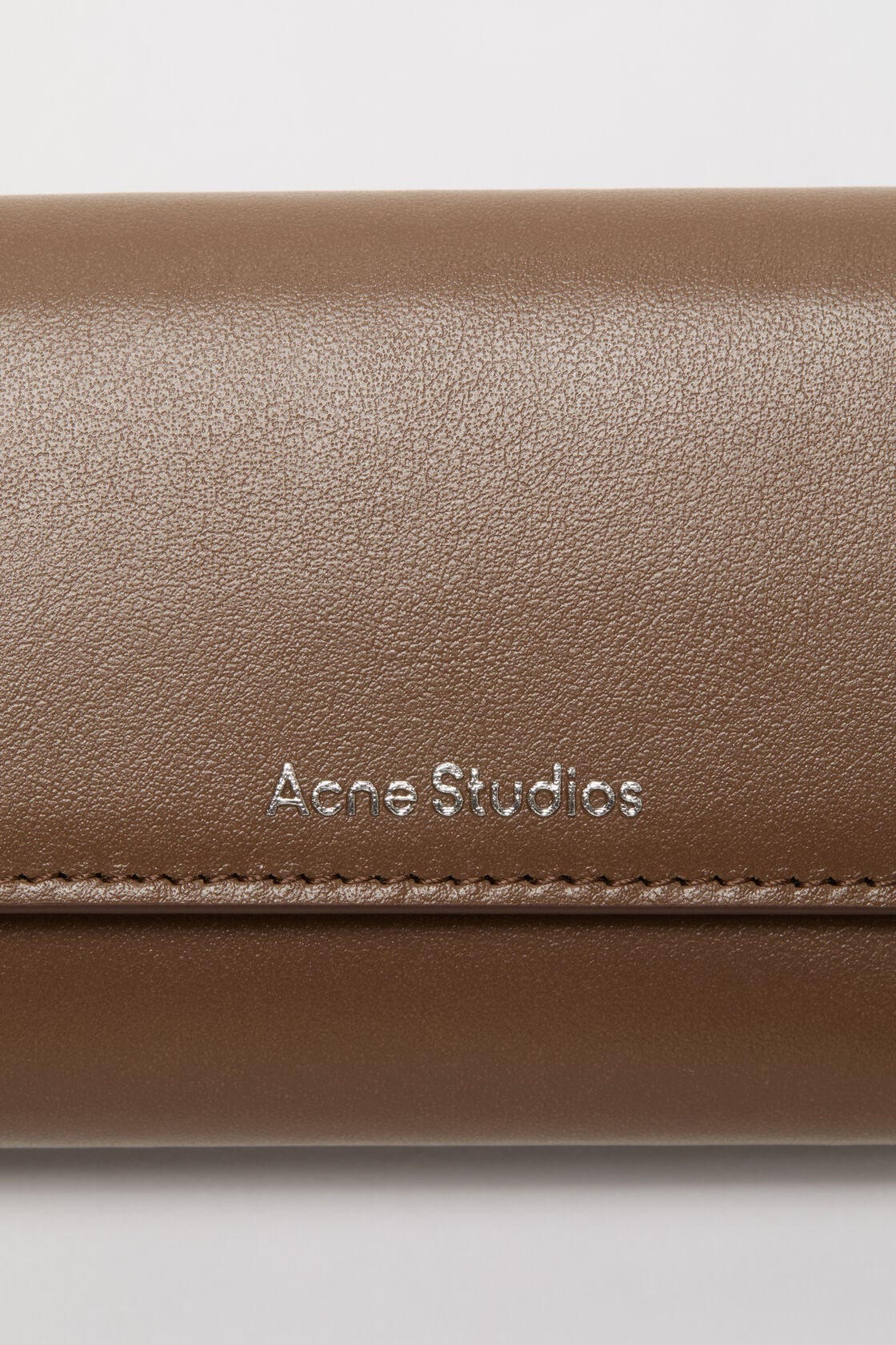 Trifold leather wallet - Camel brown