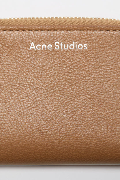 Compact Zip Wallet - Caramel brown
