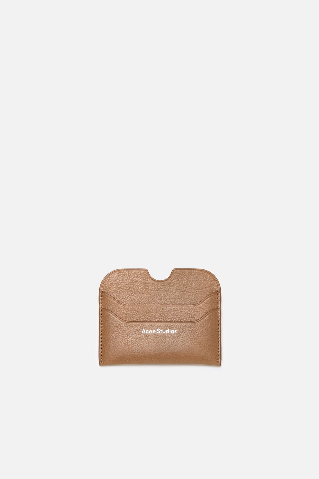 Leather card holder wallet - Caramel brown