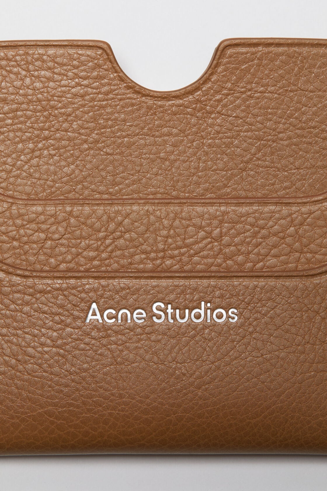 Leather card holder wallet - Caramel brown