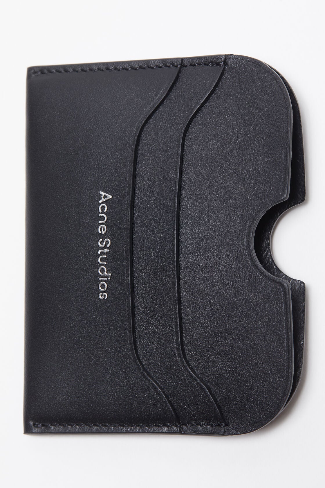 Leather card holder - Black