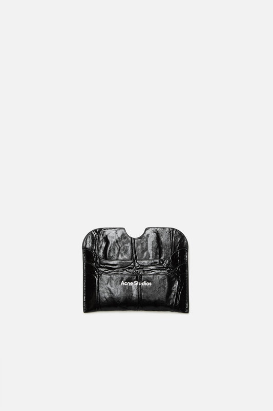 Leather card holder - Black